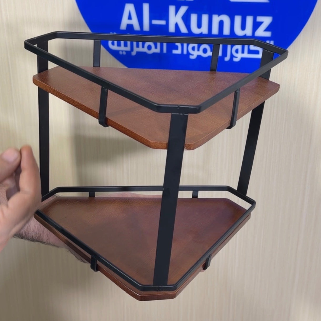رف زاوية ديكوري - dark_brown