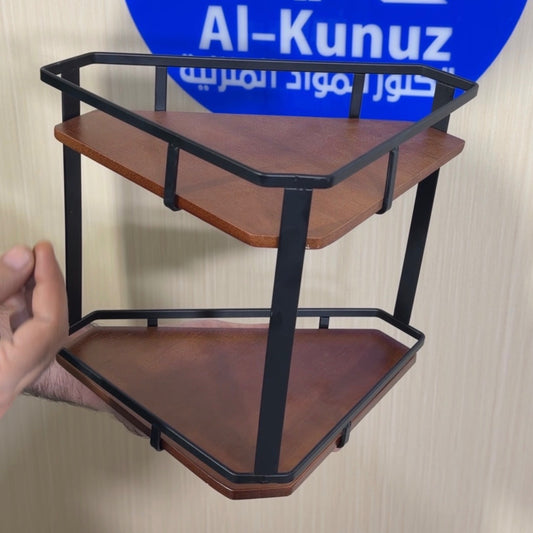 رف زاوية ديكوري  - dark_brown