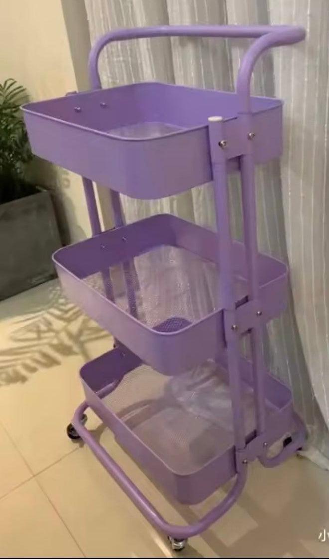 عربة تخزين معدنية  - purple