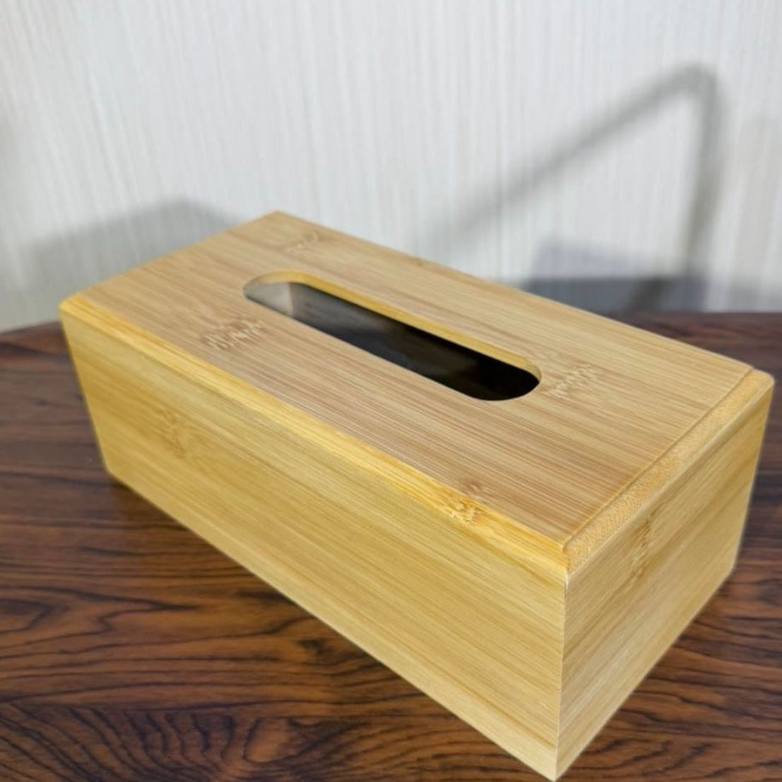 علبة كلنكس خشب  - natural_wood