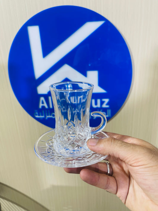استكان شاي شفاف  - white