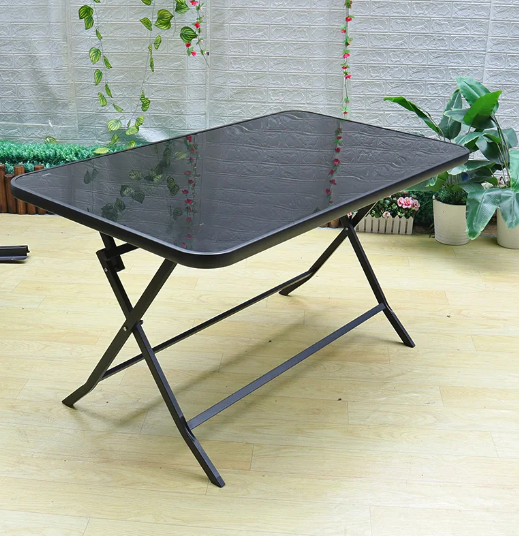 ميز 120*60 زجاج ضد الكسر  - black